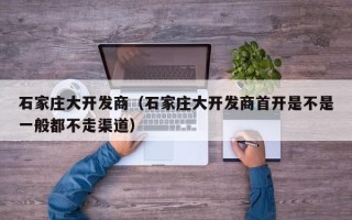 石家庄大开发商（石家庄大开发商首开是不是一般都不走渠道）